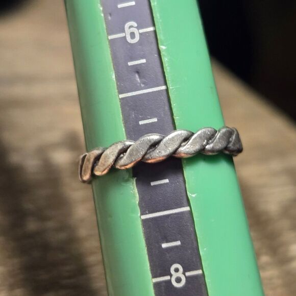 Stacker vintage sterling silver ring sz 7 - Picture 6 of 6